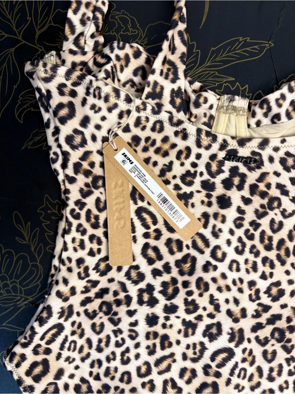🐆 SKIMS Signature Swim Underwire One Piece | Champagne Leopard Print | S | NWT 🐆